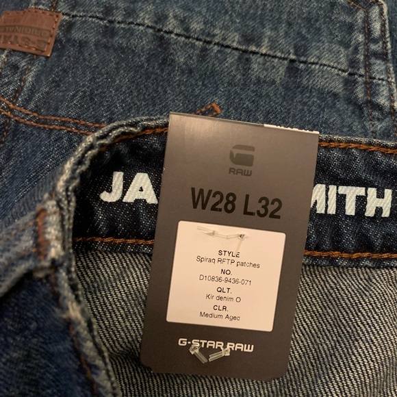 Jaden Smith + G-star spiraq rftp patches water 3D slim jeans W 28 L 32 - Picture 13 of 14
